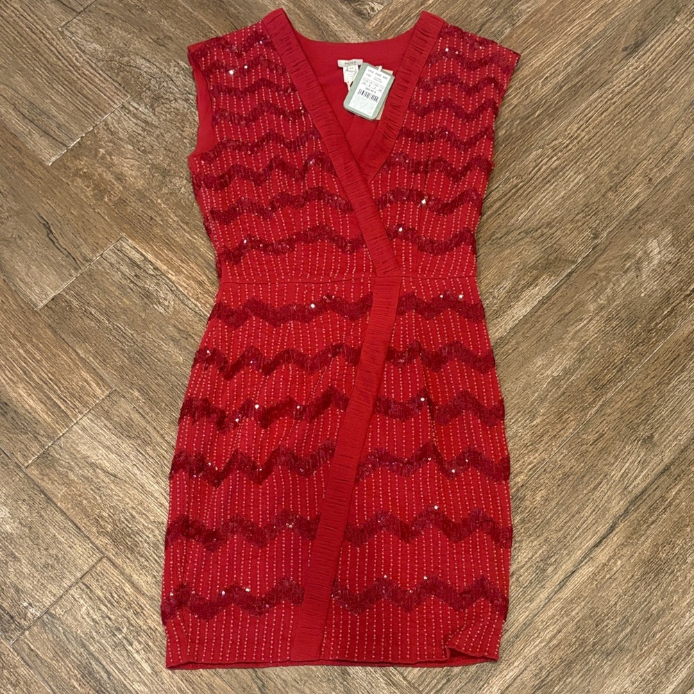 NWT Hoss Red Sequin Dress